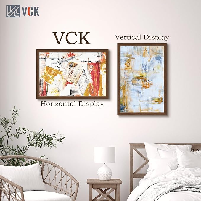 VCK 20x30 Brown Poster Frame 3 Pack, Wood Picture Frame with Exclusive Wood Grain, Wall Mounting Hanging