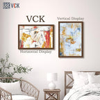 VCK 20x30 Brown Poster Frame 3 Pack, Wood Picture Frame with Exclusive Wood Grain, Wall Mounting Hanging