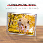 Acrylic Photo Frames 3.5x5 Double Side Magnets Picture Frame, Magnetic Picture Frames for 3x4, 3x5, 3.5x4.5 photo, 10 + 10MM Thickness 1Pack