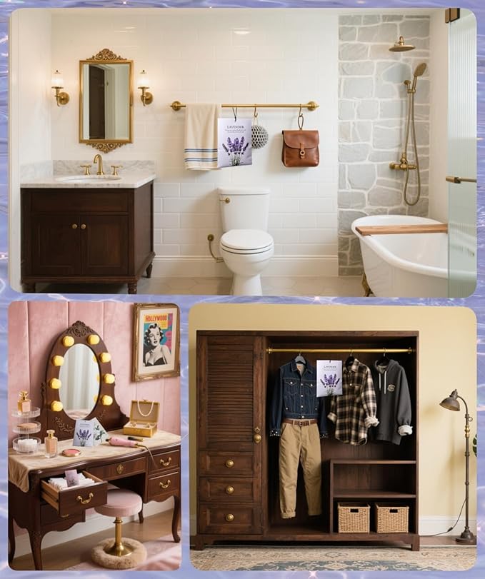 Jasmine Scented Sachet Bags - 12 Pack Home & Car Freshener, Odor Eliminator for Closets, Rooms, Drawers, Wardrobes, Toilets, Long - Lasting 360 - Day Fragrance