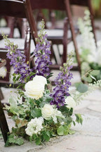 8PCS Purple Delphinium Artificial Flowers with Clematis Greenery Long Stem Flowers 29.5" Dark Purple Artificial Flowers for Wedding Centerpieces Silk Flowers for Home Decor Indoor (Purple)