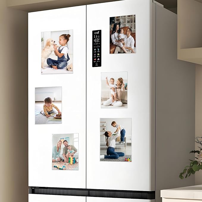 3 Pack Magnetic Picture Frames for Refrigerator, 8.5x11 Magnetic Photo Holders for Fridge, Acrylic Magnetic Picture Frame for Displaying Frames,Children Artworks