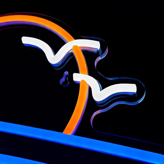 Sunset Sunrise Neon Sign for Wall Decor Dimmable LED Neon Light Sign for Beach Bedroom Living Room Wedding Bar Party Home Room Decor