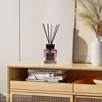 XEPTLE Jasmine Breeze Reed Diffuser Set, Eliminate Odors 7.04 oz, Air Freshener with 5 Reusable Sticks Home Fragrance for Bedroom, Scent Diffuser - Purple