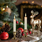 Sziqiqi Vintage Candlestick Holder Decor: Gold Taper Candle Holders Set of 2 for Dining Room Table Antique Candle Stick Holder for Fireplace Mantle