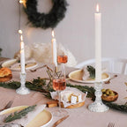 10 Pcs 4" Tall Glass Candlestick Holders Bulk Clear Glass Taper Candle Holder Set Crystal Candle Holders for Table Centerpiece, Candlesticks Holder Decor for Wedding, Thanksgiving, Valentine's Day