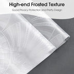 Beautyhero Window Privacy Film, Frosted Reeded Glass Cling, 3D Decorative Coverings with UV Blocking, Static Cling Tint for Bathroom Doors Cabinet