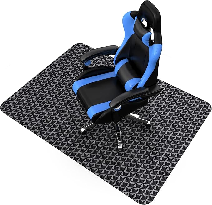 SALLOUS Chair Mat for Hard Floor, 60" x 36" Gaming Chair Mat for Hard Surface, Rolling Chair Floor Mat for Home Office - Not for Carpet (Black)
