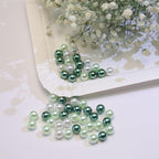 200 PCS Light Green Vase Fillers, Pearls Bead for Centerpieces Vases, 10/14/20 MM No Hole Beads, Fake Pearls for Wedding Birthday Easter Theme Party Table Centerpieces Decor