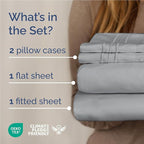 Full Size 4 Piece Sheet Set - Comfy Breathable & Cooling Bed Sheets Set - Hotel Luxury Bedding for Women, Men, Kids, Teens, Boys & Girls - Deep Pockets, Soft and Wrinkle Free - Oeko-Tex - Steel Blue