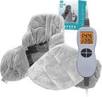 Ruqiji Neck&Shoulder&Back Heating Pad, Pain Relief for Back/Neck/Shoulders/Menstrual Pain, Christmas Gifts for Women Men Mom Dad (01-Light Gray, 19" x 24")