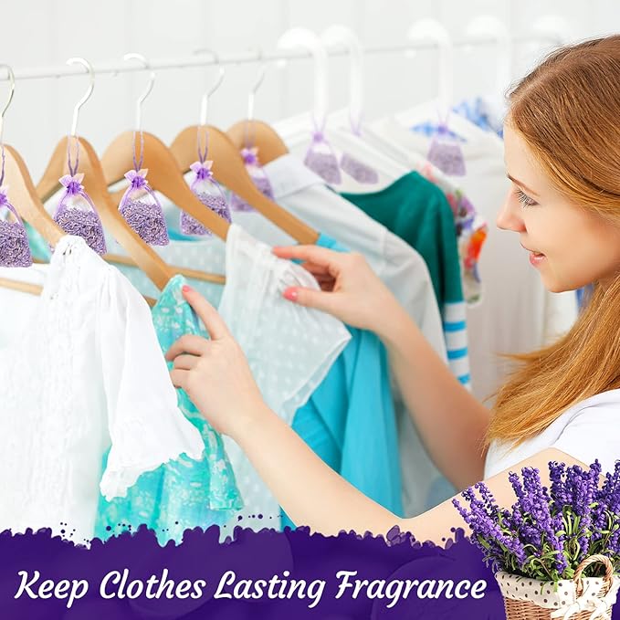 Demissle 240 Pcs French Lavender Sachets Bags Bulk for Drawers and Closets Home Fragrance Dried Flower Lavender Sachets Bridal Shower Favors