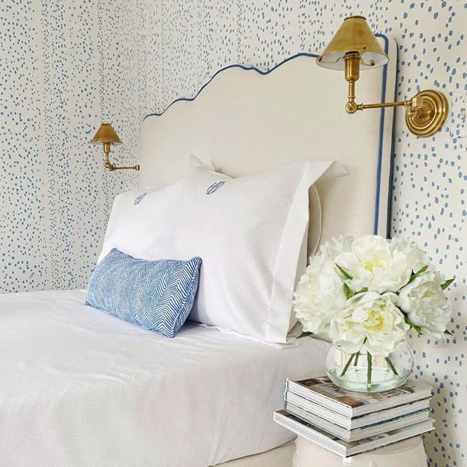 Hollyone Fake Flowers White Peonies Artificial Flowers Faux Flowers with Vase Peony Silk Flower Arrangements in Glass Vase with Faux Water for Home Decor Bathroom Table Centerpiece Shelf Decorations