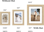 10 Pack Picture Frames Collage Wall Decor - Gallery Wall Frame Set with Mat for Wall Mounting or Tabletop Display, Including Two 8x10, Four 5x7, Four 4x6 Photo Frames, Real Glass