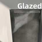 KOL 18''H. Bright Glazed Planter with Drainage Hole, Set of 2, Galvanized Steel Planter Pots for Indoor & Outdoor Use, Decorative Flower Plant Pots for Front Porch, Patio, Deck - Black