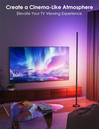 2PCS RGB Corner Floor Lamp, 65" Color Changing LED Floor Lamp Music Sync Light Bar Bluetooth APP Remote Control 16 Million DIY Colors, Light Timing, Mood Ambient Lighting