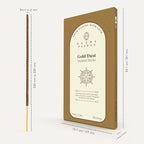 Gold Dust Incense Sticks, Organic Hand Dipped 100 Sticks with Natural Herbs & Aromatic Ingredients, Burn Time 45 to 60 Minutes, Incense for Positivity, Yoga, Meditation, Relaxation, Spiritual Gift