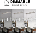 4-Light Pendant Light Fixtures for Kitchen Island, Updated Preminum LED Pendant Lighting with Crystal Bubble, 32W Modern Hanging Ceiling Light, 6000K Light for Dining Room,for Kitchen…