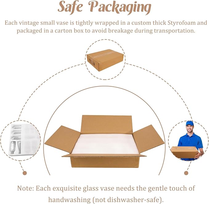 Set of 40 Glass Bud Vases, Small Clear Glass Vases in Bulk, Mini Vintage Embossed Flower Vase for Wedding, Centerpieces, Birthday Party, Baby Shower, Home Table Decorations (Clear)