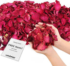 Dried Flower Red Rose Biodegradable Confetti - Real Flower Petals for Weddings, Flower Girl Toss, Wedding Send Off Ideas, Party Table Decoration | Boxed - 8oz (0.5lbs)