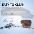 Easy-Going Sectional Couch Covers for Dogs L Shape Sofa Cover Reversible Sofa Slipcover Chaise Lounge Cover Furniture Protector Cover for Pets Dog Cat (42 x 68 inches, Dark Gray/Dark Gray)