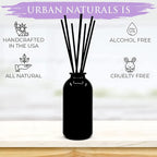 Urban Naturals Lavender Fields Oil Essential Oil Reed Diffuser Set with Real Lavender Stems! French Blossoms, Geranium & Clary Sage | #1 Gift Idea for Aromatherapy & Stress Relief | Vegan | USA Made