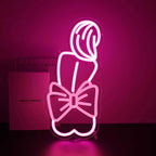 Bow Lady Neon Sign, Neon Signs for Wall Decor Neon Pink LED Signs Room Neon Light Up Signs Home Decor for Bedroom Club Party Bar Shop USB Operated