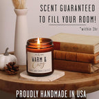 Christmas Candles, Fall Candles, Warm and Cozy' Soy Candle I Berries, Apple & Cinnamon I Infused w/Essential Oils I Warm n Cozy Home Decor I Winter and Holiday Candle I 50Hr Burn I USA Made