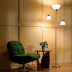 VONLUCE 71" Floor Lamp for Living Room with Adjustable Reading Light, 3 Color Temperatures Modern Torchiere Floor Lamp with 3 Bulbs