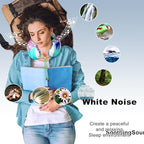 Bluetooth Music Neck Pillow for Sleeping,360° Support Memory Foam 2in1 Travel Neck Pillow Speaker with Crystal Clear Stereo Cradle Sound, Rich Bass, Wireless Camping,for Home,Party,Gaming