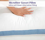 ROYALE LINENS Pillows Standard Size Set of 2 -Bed Pillows for Sleeping - Cooling Pillow for Back, Stomach or Side Sleepers - Down Alternative Gusseted Pillows -Hotel Quality (20x26 Inches, Pack of 2)