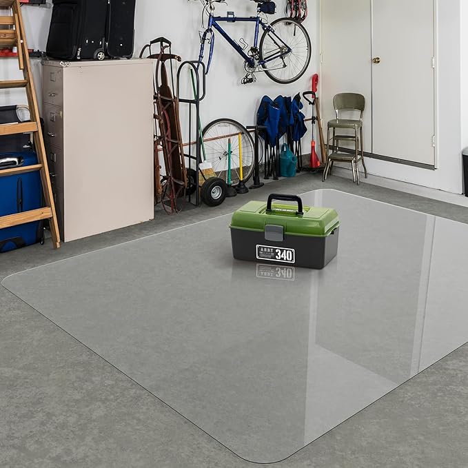 Area Floor Mat for Home, 6'×9' Large Transparent No Slip Waterproof Vinyl Area Rug, Spill Resistant Hard Floor Protector Cover for Bedroom, Easy Clean Splat Mat for Under High Chair