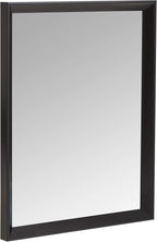 Amazon Basics Rectangular Wall Mount Mirror With Peaked Trim, Black, 16 x 20 inch