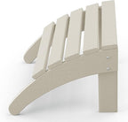 WestinTrends Outdoor Ottoman, Patio Adirondack Ottoman Foot Rest, All Weather Poly Lumber Folding Foot Stool for Adirondack Chair, Widely Used for Outside Porch Pool Lawn Backyard, Sand