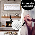 Trust in the Lord With All Thine Heart Wall Decor Art Bible Verse Sign Proverbs 3:5-6 Framed Wood 32X12 Inch For Scripture Christian Hanging (Wood)