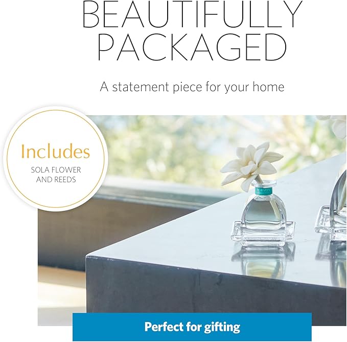 AGRARIA PetiteEssence Flower and Reed Diffuser Set, Hand Crafted Sola Flower Botanical Home Fragrance Set, Scented Oil Gift for All Occasions