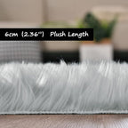 Goolela Grey Rug 9x12 Faux Sheepskin Fur Rug Fluffy for Bedroom Living Room Fuzzy Furry Soft Shaggy Washable Large Rectangle