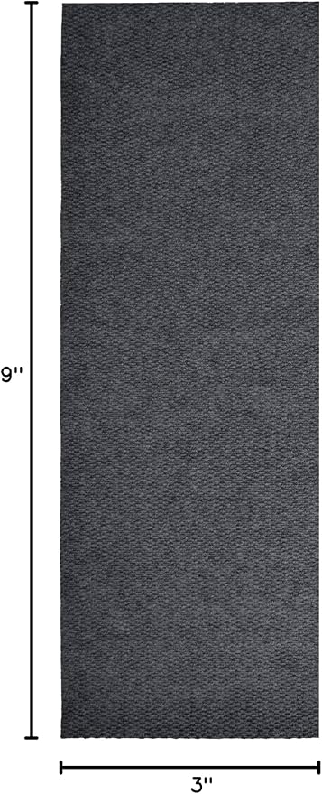 iCustomRug Hallway Runner Rug – 3x9ft Charcoal, Indoor/Outdoor, Non-Slip Rubber Backing, Low-Profile All-Weather Carpet, Non-Shedding & Easy Care, Entryway Mat Ideal for High Traffic Areas