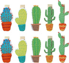 BESTOYARD 50pcs Cactus Wooden Pegs Photo Clips for Crafts Memo Holder and Home Decoration