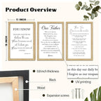 FZMHASLWW Bible Verse Scripture Wall Decor Art 16"×11" Inspirational Quotes Set of 3 Christian Sign Wood Framed Wall Hanging (Wood)