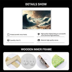 XWNLTEPK Moses Parted Red Sea Figures Jesus Bible Art Modern Poster Jesus Print Art Bible Home Decor Boho Wall Christian Canvas Art Poster