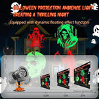 Halloween Projector Lights Outdoor,2025 Upgraded 3D HD Dynamic Skull Ghost Decorations Light,Waterproof Holiday Light,Terror Atmosphere Maker Night Light for Home Window Wall Halloween Decor