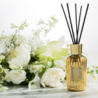 SPRING Fragrance Reed Diffuser Set | 6.1 oz (180ml) | Fragrance Made in France | Home Décor | Scented Aromatic Oil | Room Air Freshener White Flower | Lily, Jasmine, Lily of The Valley and Tuberose