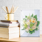 SYNTRIFIC 5x7 Acrylic Frame 3 Pack Horizontal Magnet Double Sided Picture Frame, Free Standing Desktop Acrylic Photo Frame Display, 10+10mm Thickness Clear Magnetic premium Picture Frame Gifts Ideal