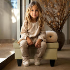 Ottoman Rectangular Storage Ottoman Bench, Flannel Footrest Stool Footstool with Lid for Living Room, Bedroom, Entryway, Light Brown, 28.5"x19"x17.5"