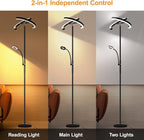 Floor Lamps for Living Room, Upgraded 2-in-1 Dimmable Standing Lamp 3000-6500K, 29W Rotatable Floor Reading Light, Remote and Touch Control Uplighter Floor Lamp for Living Room Bedroom Office