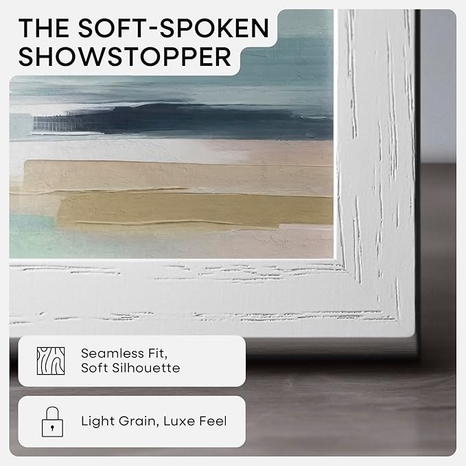 Homeforia 14x22 Picture Frame White, High End Oak 14x22 White Wood Frame with Mat 12x16 Photo, 14 x 22 Wooden Poster Frames Matted to 12 by 16, 22x14 Hanging Frames, Tempered Glass, Wall Kit, Set of 1