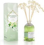 MIZZEO Reed Diffuser Set, White Jasmine 6.76 fl oz Highly Scented Room Diffuser Home Fragrance Essential Oil Reed Flower Diffuser, House Bedroom Office Decor & Gifts
