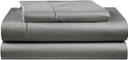Tencel Sheets 3 Piece for Twin XL Bed - 100% Eucalyptus Lyocell Twin XL Sheets Set - Soft, Cooling & Breathable for Hot Sleepers - 16” Deep Pockets Hotel Quality Bedding Set - Grey