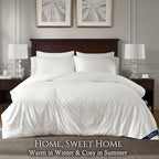 SilKicah Mulberry Silk Comforter Twin Size for All Season, 100% Natural Long Strand Silk Filled Comforter, Pure Silk Quilt Blanket Duvet Breathable Lightweight (68"×86")